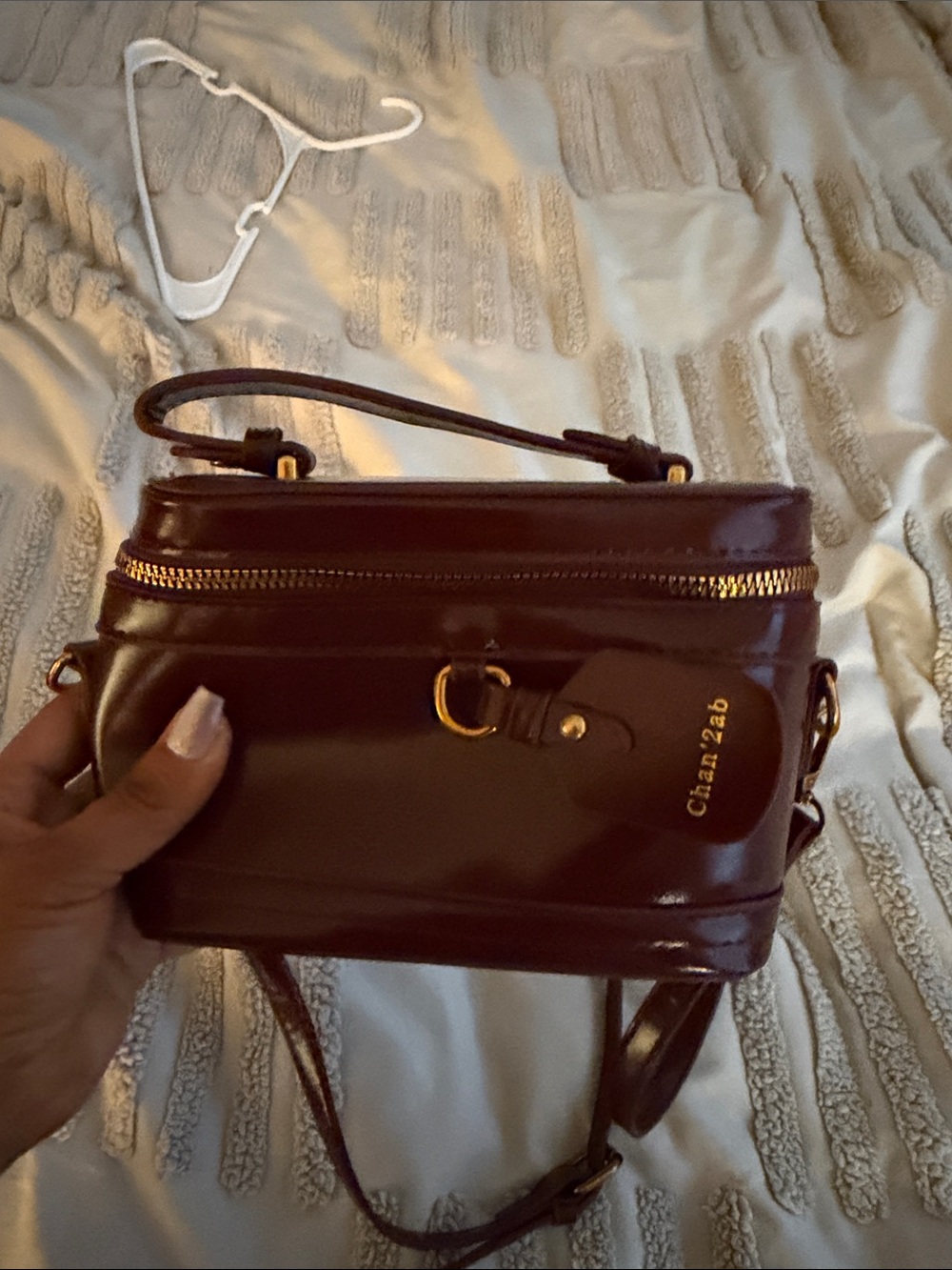 Burgundy Leather Crossbody Bag